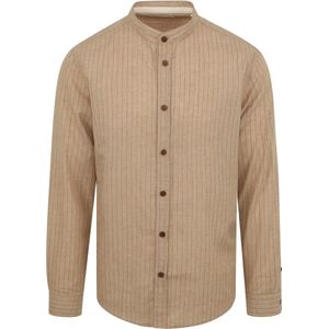 Anerkjendt - Overhemd Lukas Beige - Heren - Maat XL - Regular-fit