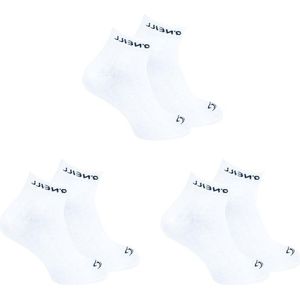 6-Pack O'Neill Quarter Sportieve Sportsokken Unisex 750003 - Wit - Maat 35-38