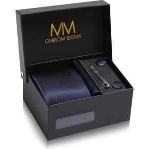 Stropdas set met manchetknopen - luxe stropdassen set voor heren - Geschenkdoos - Mens tie outfit