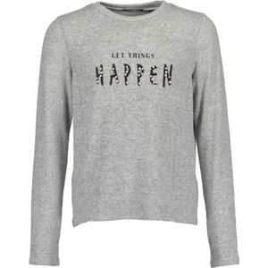 Blue Seven-Girls knitted shirt -LT Grey Mel