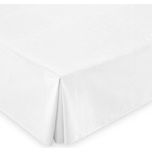 Hoes voor lattenbodem bedbescherming - Boxspringbedden - Wit katoen/polyester - 135 x 190/200 cm - Vipalia Corner Bed Skirt