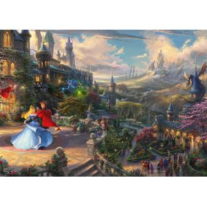 Schmidt Spiele GmbH 57369 Disney Sleeping Beauty Dancing in The Enchanted Light Puzzle Thomas Kinkade Disney 1.000 Teile