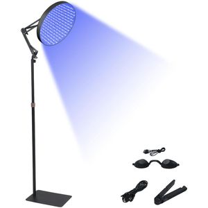 Unyqoos® Compact en verstelbaar solarium met blauwe LED-lamp voor thuisgebruik