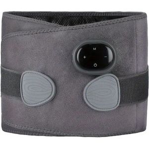 Rugmassage Band met Infrarood Licht - Rugpijn Verlichten - Draadloos Opladen - Hernia - Warmtecompressie - Taille Massage Apparaat - Grijs