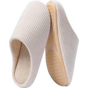 Herfst- en winter stille pantoffels - S - maat36/37 - Geschikt voor voeten 35-36 - Binnenzoollengte 23,5 cm - Zoolbreedte 7 cm - Hakhoogte 2 cm - Binnenschoenen met antislip - Stille en warme schoenen - Geschikt voor zowel mannen als vrouwen