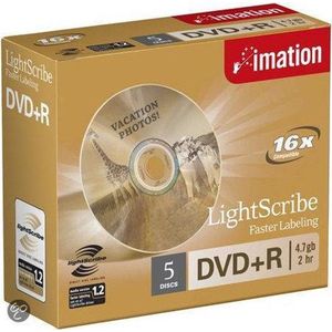 Imation Lightscribe DVD+R 16x 5PK V1.2.