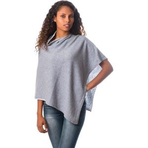 Ayfëe - Italiaanse Poncho - Kasjmier/Wol - Blauw - Gestipt