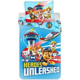 Paw Patrol dekbedovertrek Heroes Unleashed  140 x 200 cm - 70 x 90 cm - Polyester