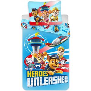 Paw Patrol dekbedovertrek Heroes Unleashed  140 x 200 cm - 70 x 90 cm - Polyester