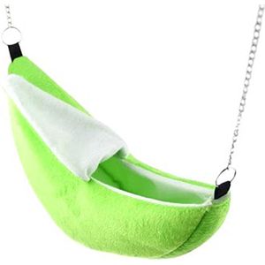 Actie4you® - Kleine Knaagdieren - Hamster Speelgoed - Muis Speelgoed - Muis Hangmat - Hamster Hangmat Banaan - Schommel voor Hamsters – Groen