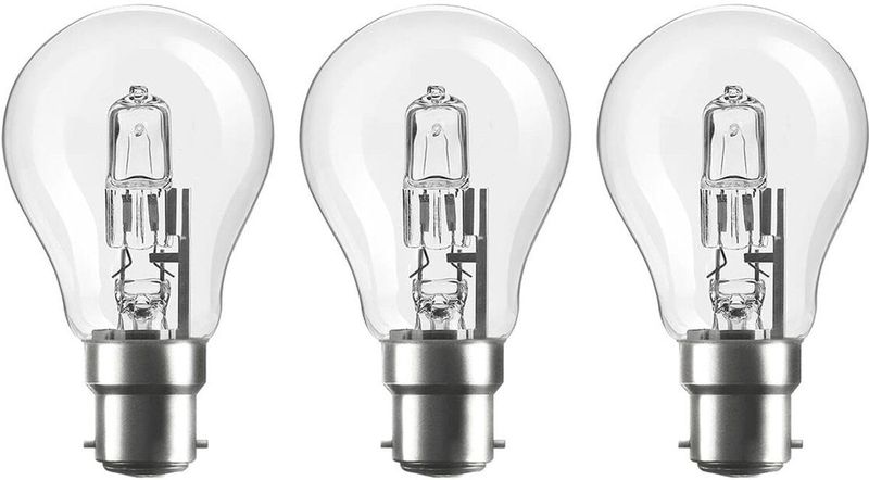Modee B22 Halogeen Lamp Dimbaar 28W ECO - 370lm - 2700K - Warm Wit - ECO Halogeen Globe A55 - 3 stuks