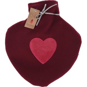 Home & Styling Warmwaterkruik Hartje - 0,85L - 26cm - Bordeaux