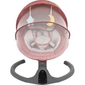 HiBaby Wipstoel Elektrisch Roze - schommelstoel - Zonnekap met klamboe- met afstandbediening