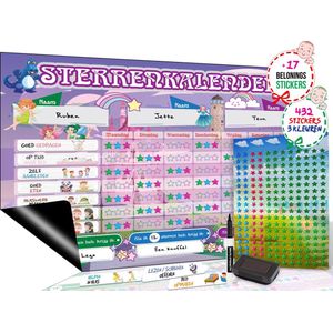 Brute Strength - Magnetisch Beloningssysteem (60) - A3 - Beloningskalender - Planborden - Weekplanner kind - Zindelijkheidstraining - Dagplanner