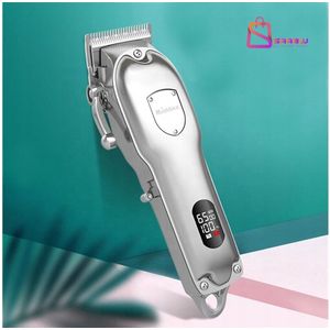 Professionele Elektrische Haartrimmer & Baardtrimmer met LCD Display – Draadloos – 4 Opzetstukken + Accessoires – trimmer – trimmer vrouw – haar trimmer mannen – 24639