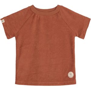 Lässig T-shirt terry badstof - rust 86/92 13-24 mnd