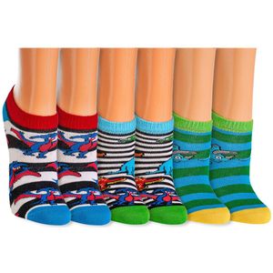 Sneakersokken voor kinderen | Thema: Dino | Maat: 19 t/m 38 | 6 paar