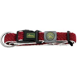 Hondenhalsband Hunter Plus Draad Rood Maat XL (45-70 cm) - zachte halsband klikhalsband verstelbaar