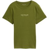 TOM TAILOR - Shirt - Lichtbeige / Olijfgroen - T-shirt