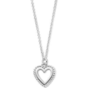 zilver gerhodineerd collier hart 41 + 4 cm 1336504
