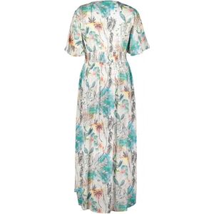 DIDI Dames Maxi dress Jazzy in Offwhite with Palm festival print maat 48