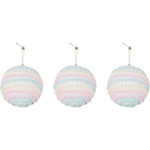 Housevitamin Kersthanger - Kerstbal - Xmas Hanger Xmas Ballen - Foam - Unicorn Set van 3 - 8cm Kleurrijke Kerstdecoratie