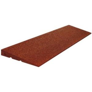 Schuin aflopende rand rubber - 75x25 cm - 45 mm dik - Rood