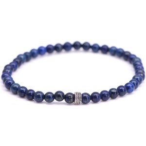 FortunaBeads Basic Lapis Lazuli Kralen Armband Dames – Blauw – Small 16.5cm