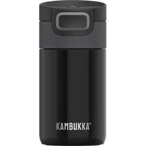 Kambukka Etna Pitch Black Thermosbeker 300 ml - 5 UUR WARM