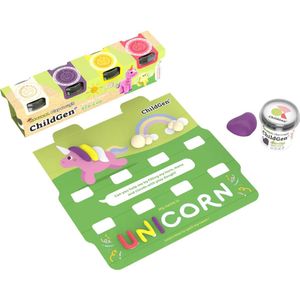 ChildGen Play Dough 4 pack with playground Unicorn - multicolor - niet giftige speelklei - 100% natuurlijk - boetseerklei - klei