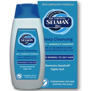 SELMAX DIEP REINIGENDE ANTI ROOS Shampoo met 1% Selenium Sulfide en Menthol DUAL ACTION voor Normaal en Vet haar 200ML
