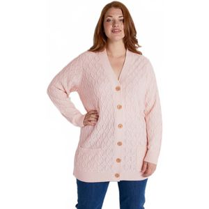 Lang vest met knoopsluiting en V-hals