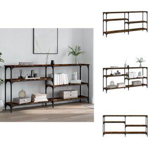 vidaXL Wandtafel - Wandtafels - Bijzettafel - Console Tafel - Wandtafel 160x29x75 cm bewerkt hout gerookt eikenkleurig