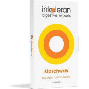 Intoleran Starchway Testpack Spijsverteringsenzymen - 6 capsules | Voedingssupplement met Enzymen Invertase & Gluco-Amylase | Zetmeel & Sucrose | Directe werking | Puur en Vegan | Low FODMAP