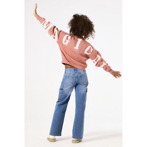 GARCIA Meisjes Text print Sweater Roze Long mouw