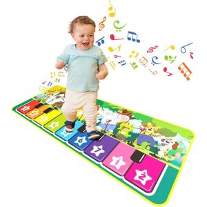 Pumpify Dansmat – Pianomat – Muziekmat – Speelmat – Dieren In Bos – Speelgoed - 1 jaar - 2 jaar - 3 jaar - Voor Kinderen - Voor Jongens - Voor Meisjes – 110x43 cm
