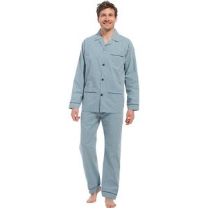 Robson Pyjama Doorknoop - Katoen - Blauw - Maat 62