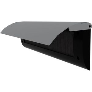 Door-line - Binnenbriefplaat - Aluminium - Zwart - Met Klep en Borstel