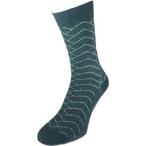 Bonnie Doon Katoenen Dames Sock met subtiel Glitter van zachte Lurex in vlecht patroon Bronze Groen maat 36/42 -groene sokken- ton sur ton glitter - feestelijk - chique - casual - gladde teennaad - Katoen - Comfortabel - Bronze Green - BP251101.611