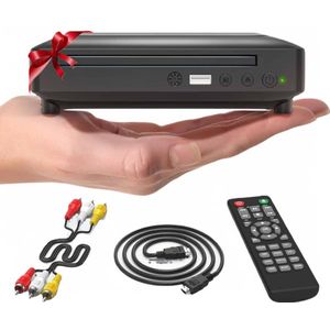Mini DVD Speler voor TV met HDMI en AV, Full HD 1080P Ondersteuning, Regionale Vrijheid zonder Blu-ray Ondersteuning