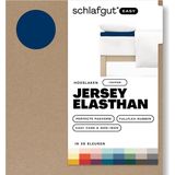 schlafgut Topper Easy Jersey Elasthan Hoeslaken XL - 180x200 - 200x220 570 Blue Deep