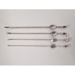 Benelux Surgical Instruments / set van 4 Novak curette 1mm , 2mm , 3mm , 4mm rvs