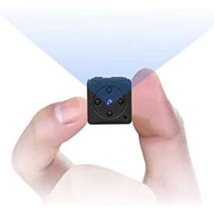 Spy camera draadloos - Mini camera draadloos - Spionage camera draadloos klein - ‎2,21 x 2,21 x 1,8 cm; 90 gram - Zwart