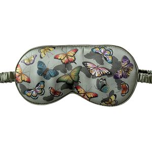 Zijden oogmasker met origineel bedrukt kunstwerk - vlinder hemel