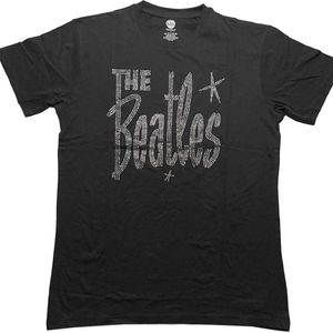 The Beatles - Retro Logo Heren T-shirt - XL - Zwart