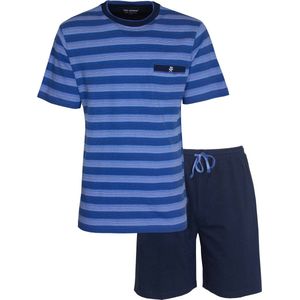Paul Hopkins - Heren Shortama - Blauw - Pyjama Set - Streepdessin