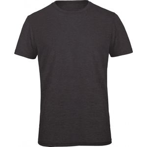 T-shirt Heren XL B&C Ronde hals Korte mouw Heather Dark Grey 50% Polyester, 25% Katoen, 25% Viscose