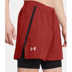 Ua Launch 5'' 2-In-1 Shorts-Bordeaux Size : SM