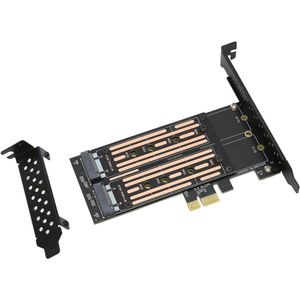 M.2 NVMe naar PCIE Adapter voor 7/8/8.1/10/11 - 6Gbps NCQ Controller, Dual M.2 PCIE Adapter