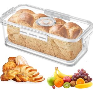 Luchtdichte broodbakken voor keuken tijdregistratie - plastic brooddoos met deksel